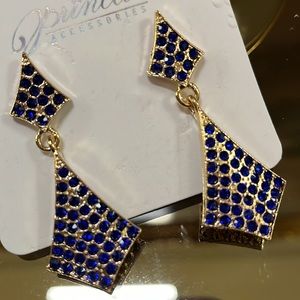 Sapphire Crystal Drop Earrings